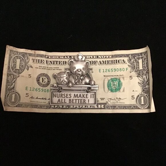 COPY - Vintage Signed JJ Nurses Make It All Better! ~Dangling Charm Brooch - Picture 7 of 7